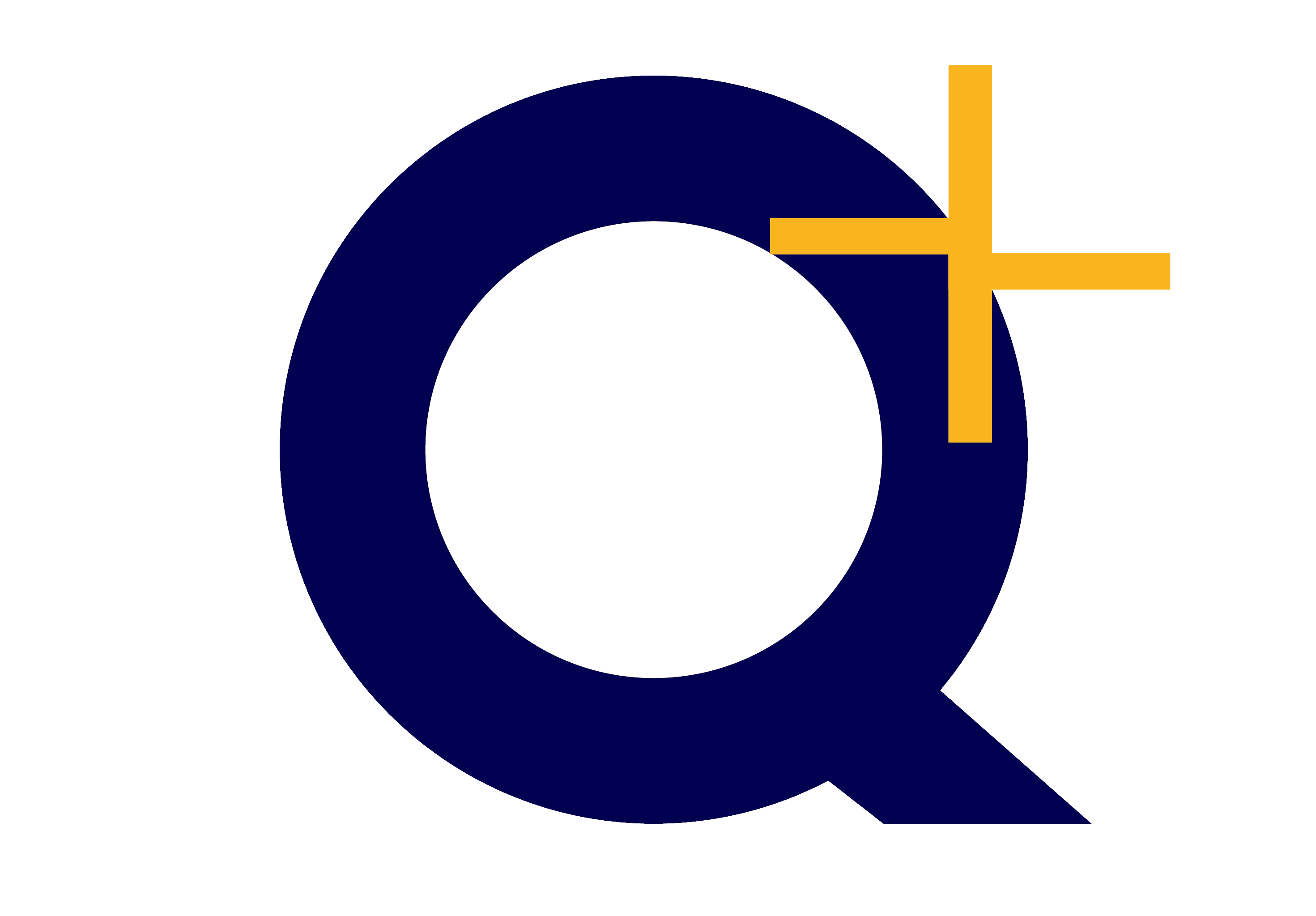 Logo Q+ azul + amarelo
